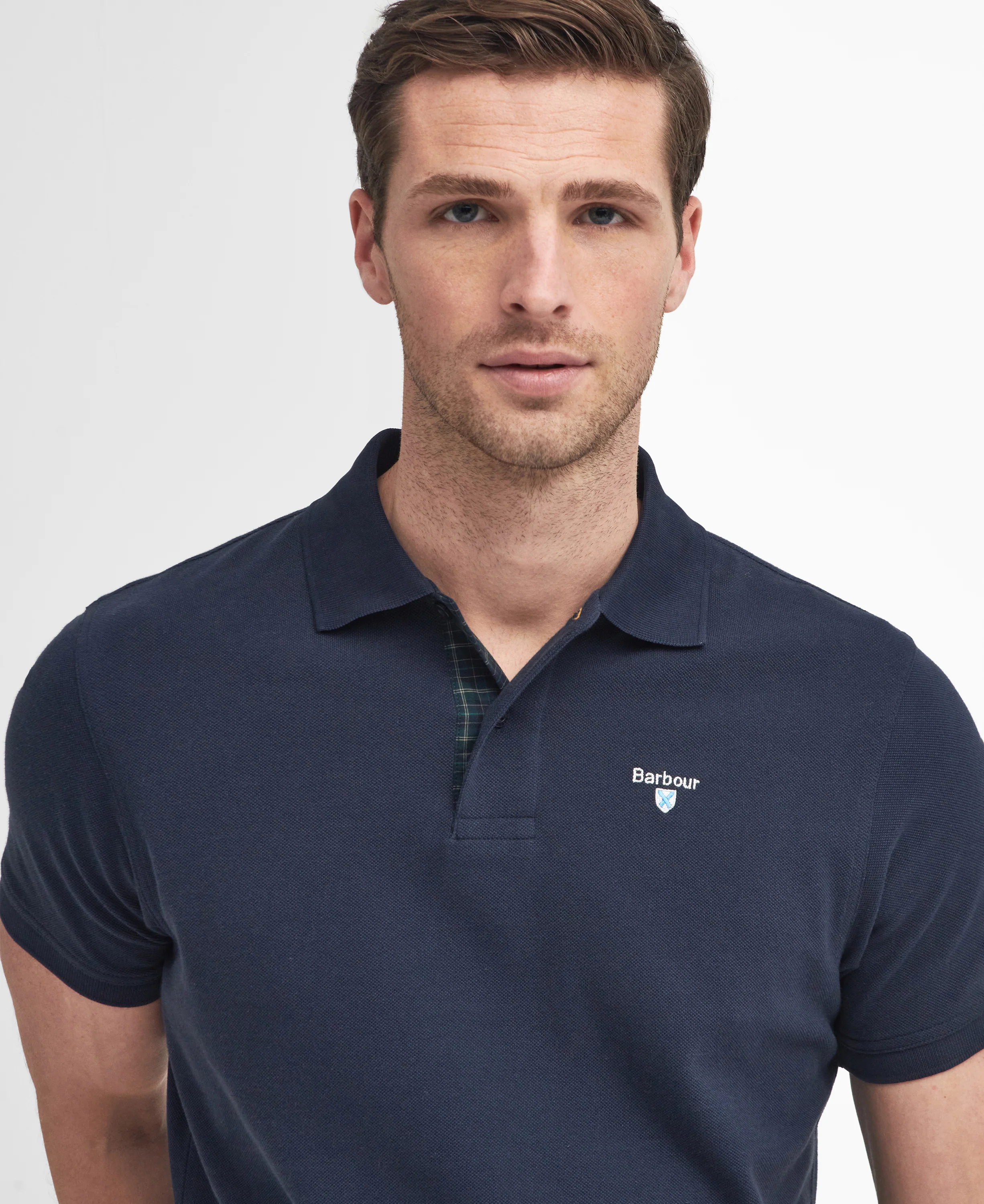 Tartan Pique Polo Top - Image 54