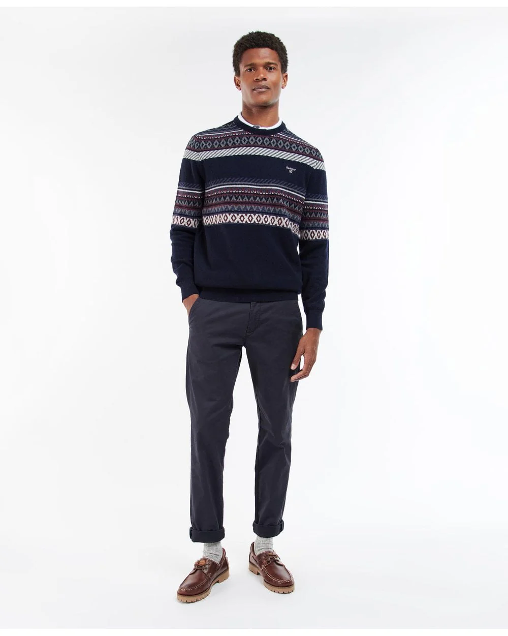 Winterborne Fairisle Crew Neck Jumper - Image 8
