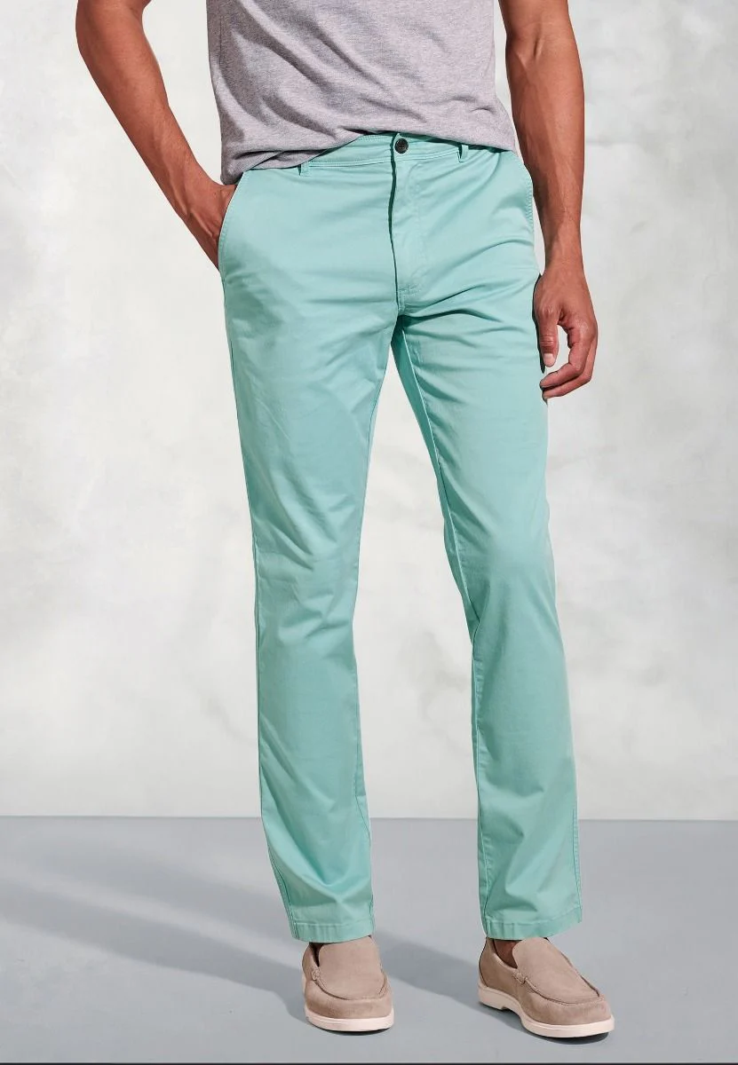 Broderick Garment Dyed Trouser Aqua