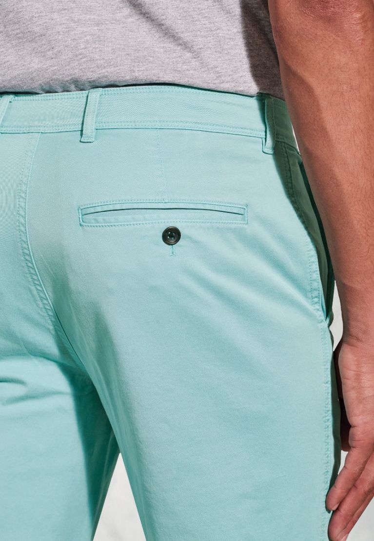 Broderick Garment Dyed Trouser Aqua - Image 3