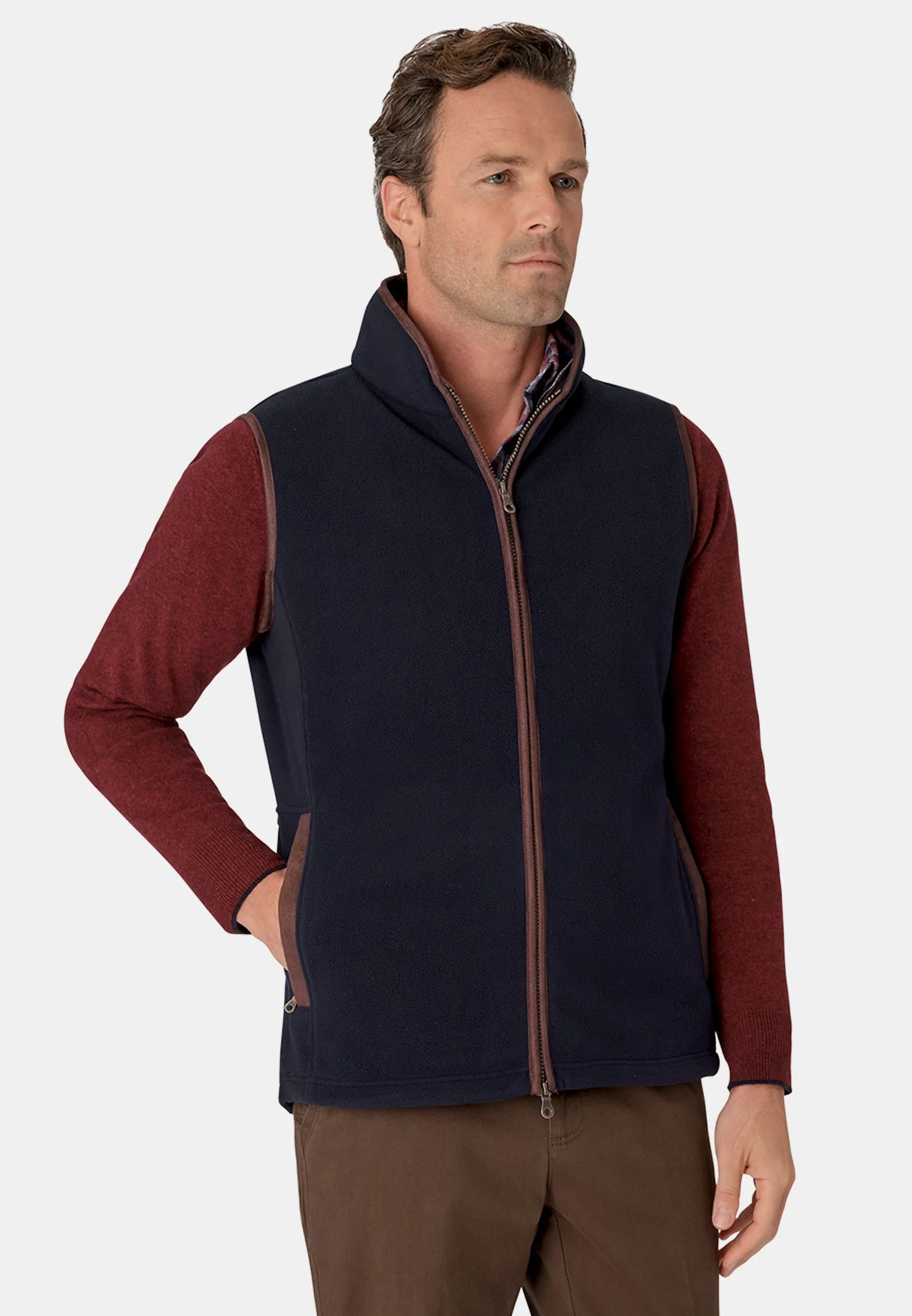 Cincinnati Navy Fleece Gilet - Image 3