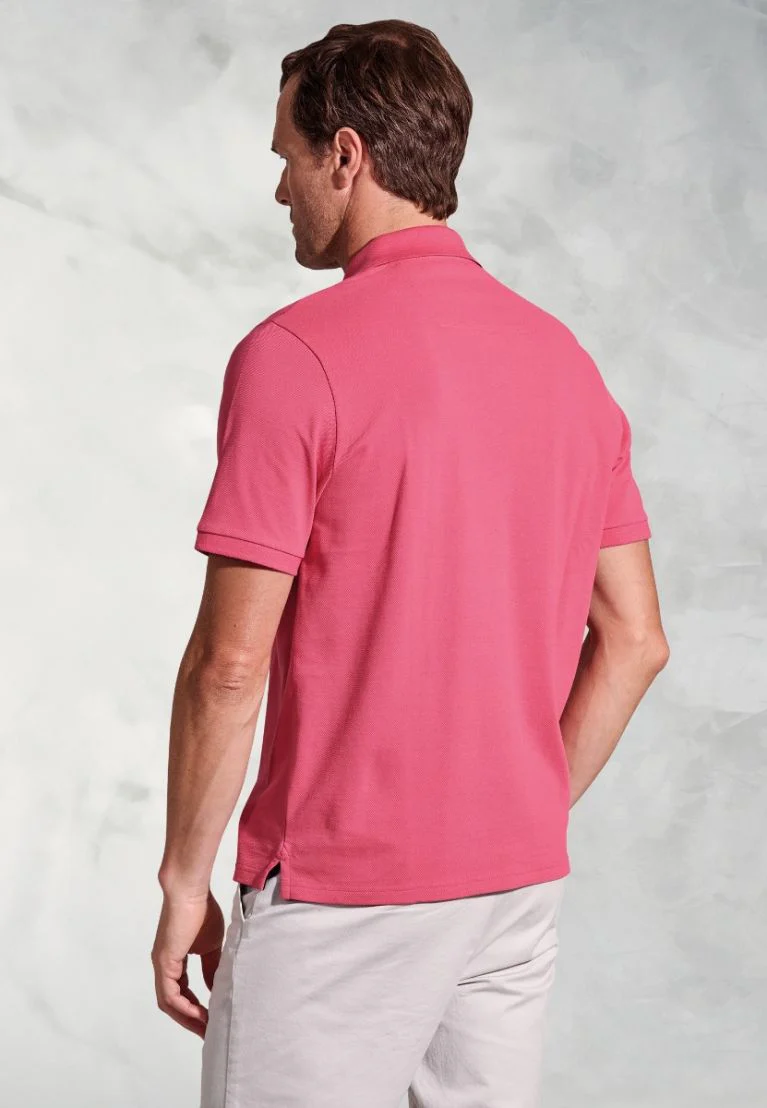 Firth Rose Pure Cotton Piqué Polo Shirt - Image 4