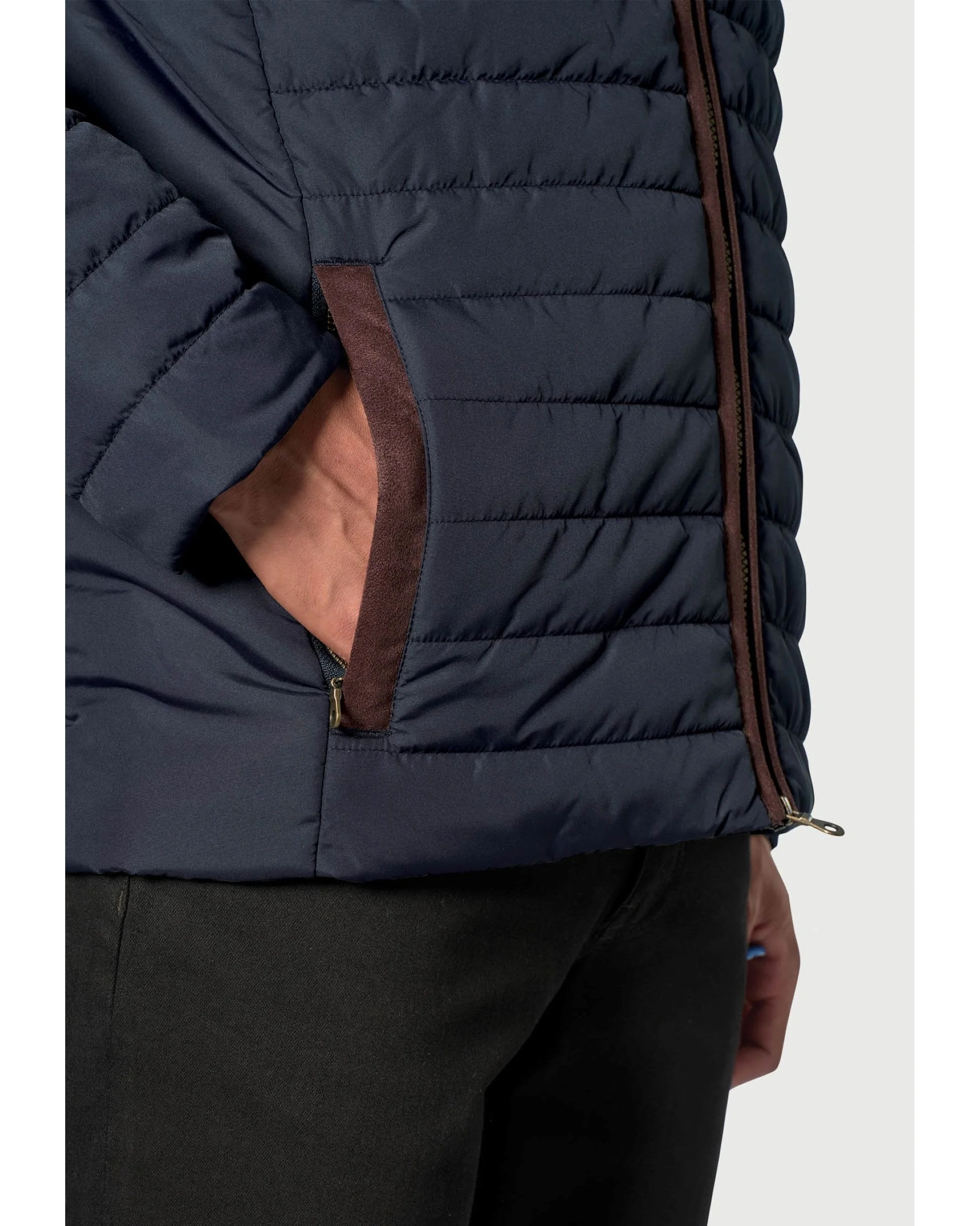 Orlando Navy Quilted Puffer Jacket - Image 10