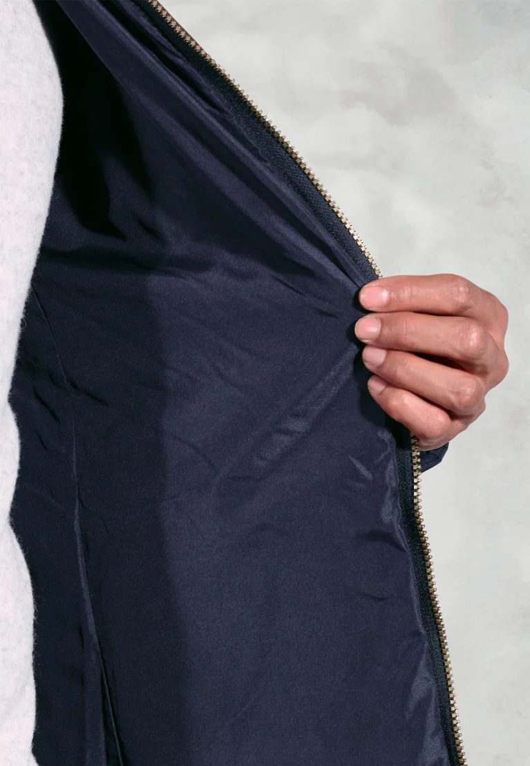 Orlando Navy Quilted Puffer Jacket - Image 14
