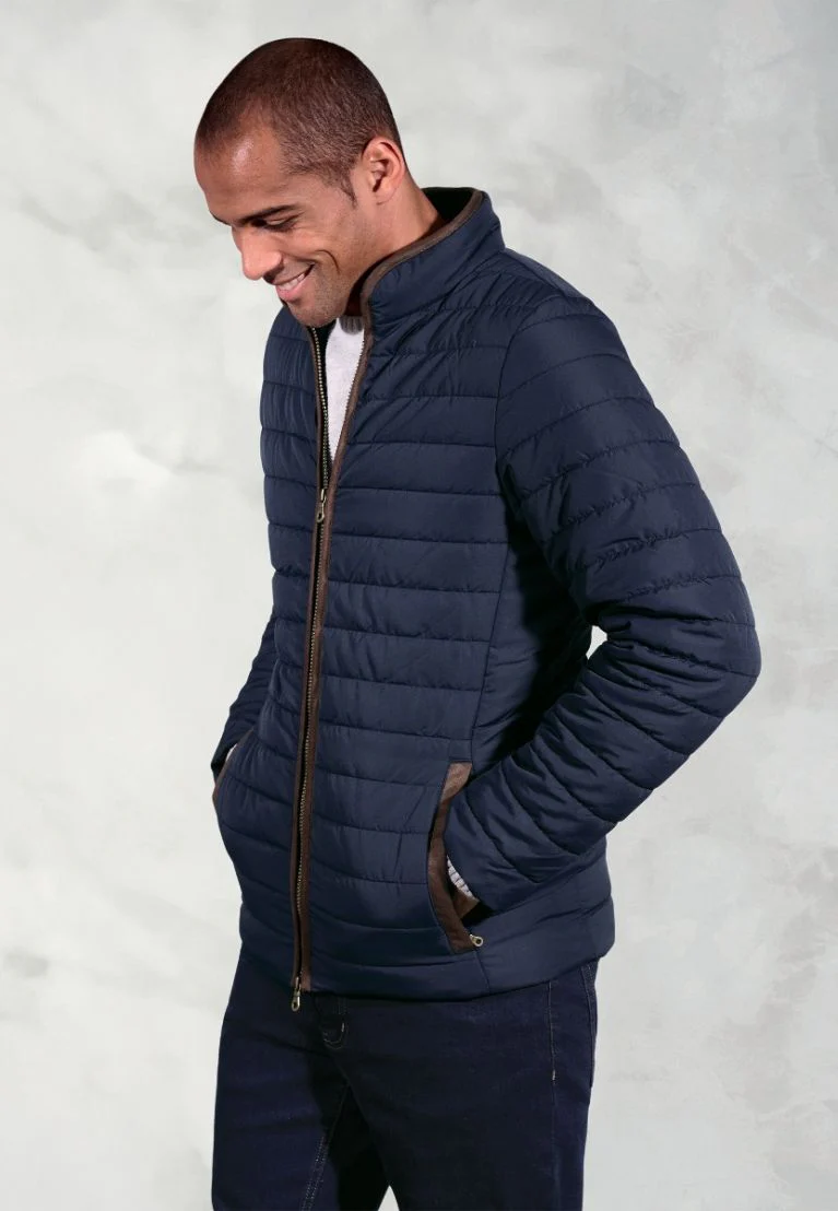 Orlando Navy Quilted Puffer Jacket - Image 3