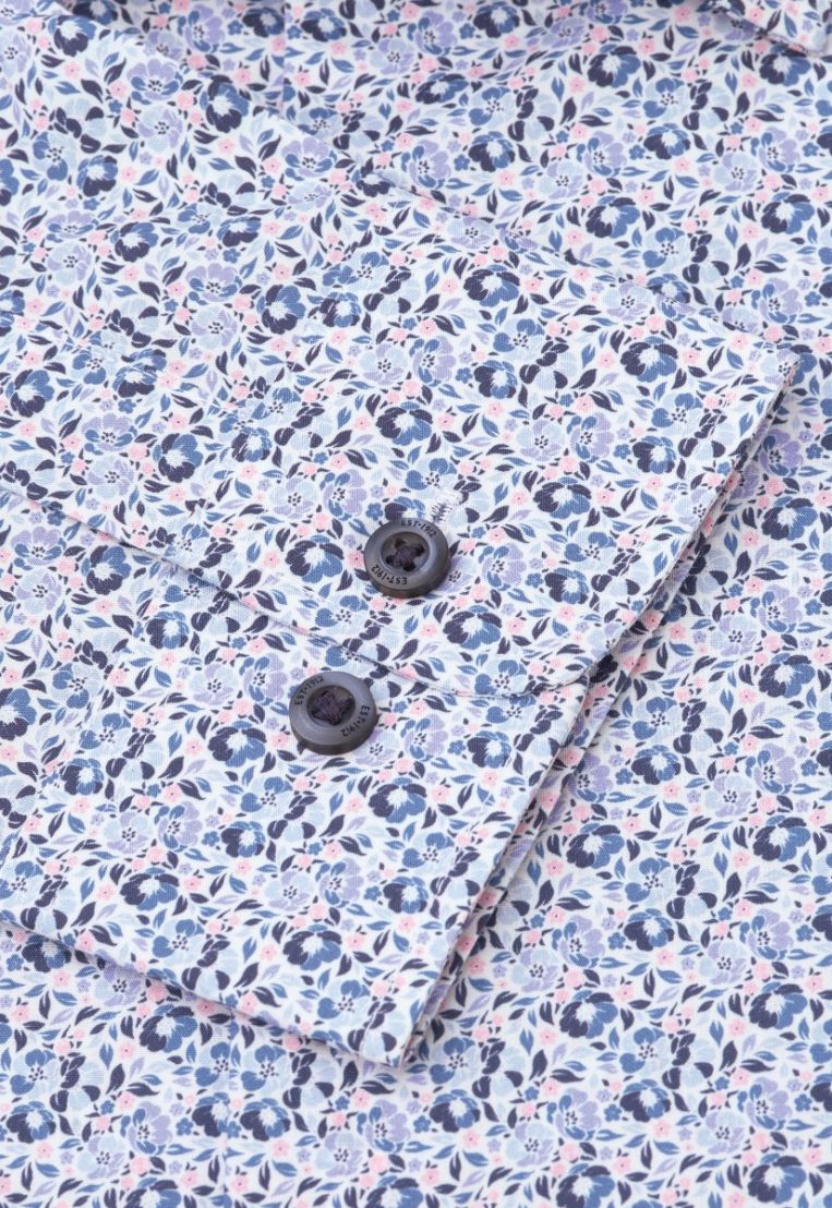 Regular Fit Blue Ditsy Floral Shirt - Image 3