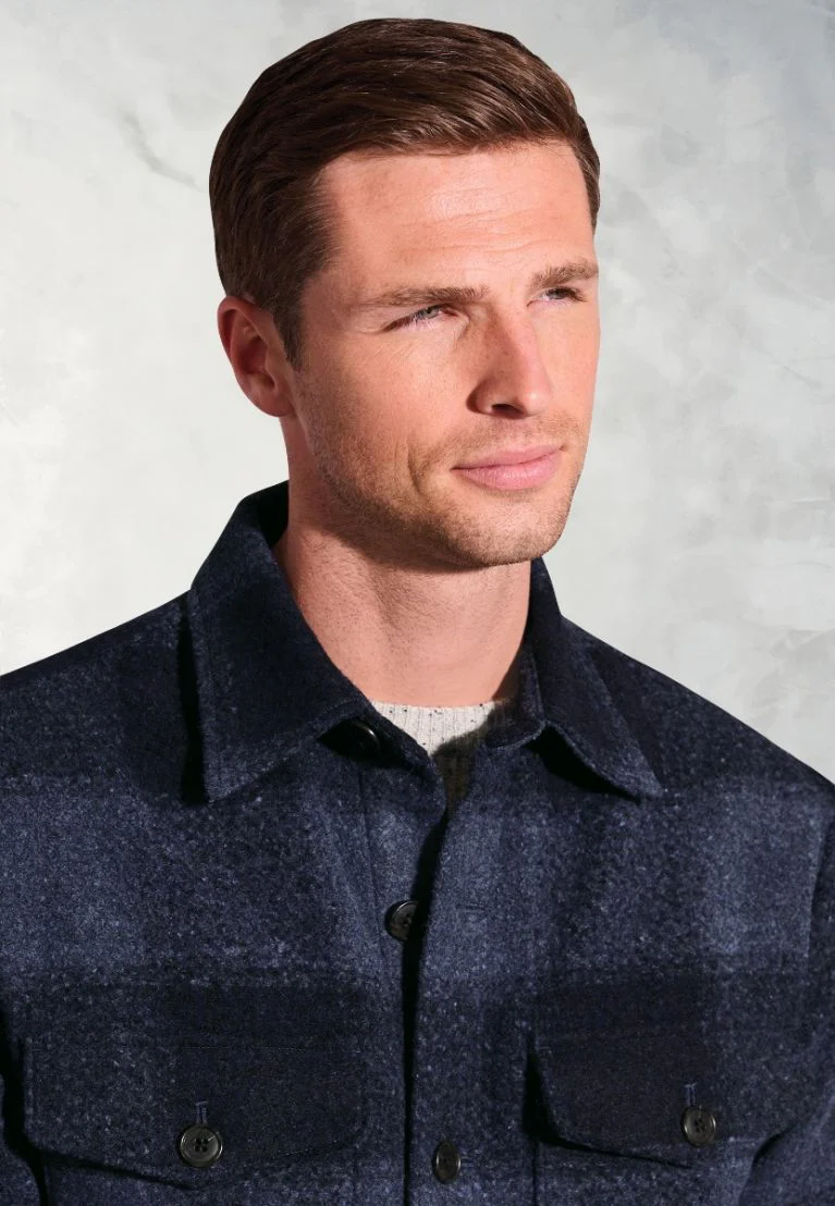 Roberts Blue Check Overshirt - Image 2