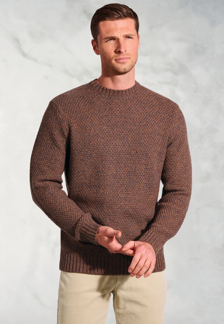 Taylor Rust Twist Crew Neck Jumper - Image 2