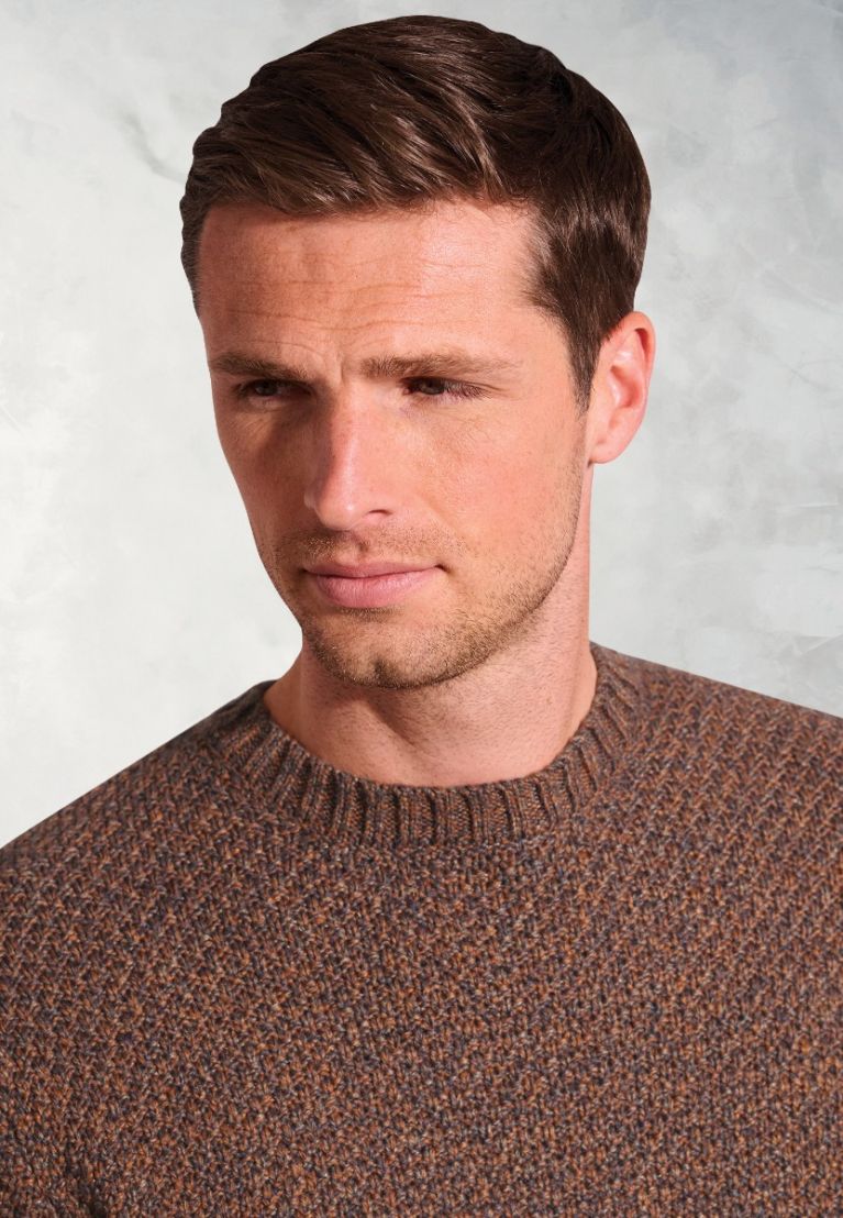 Taylor Rust Twist Crew Neck Jumper - Image 3