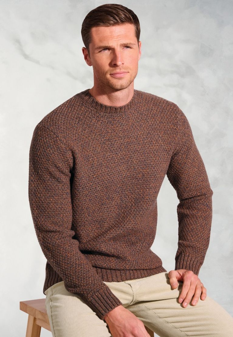 Taylor Rust Twist Crew Neck Jumper - Image 4