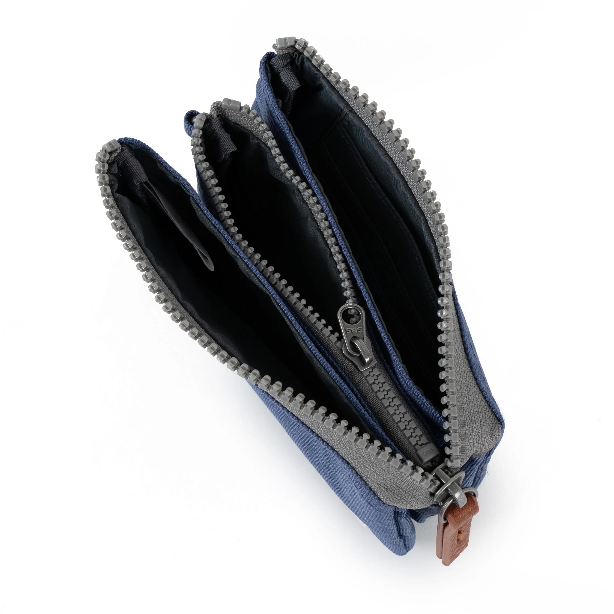 Carnaby Small Wallet in Burnt Blue Canvas - Image 2