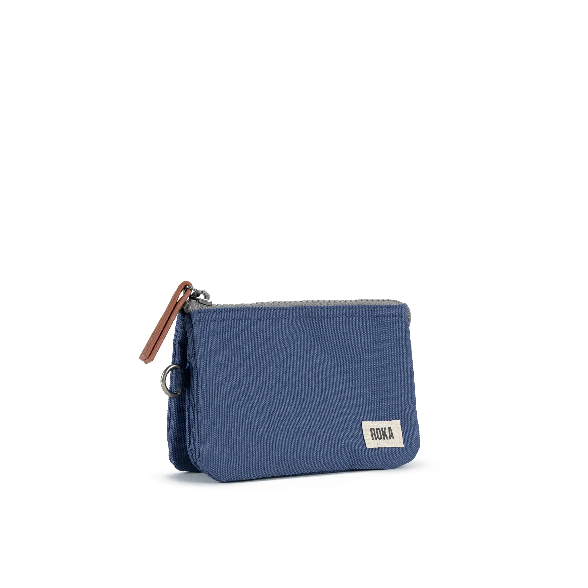 Carnaby Small Wallet in Burnt Blue Canvas - Image 3