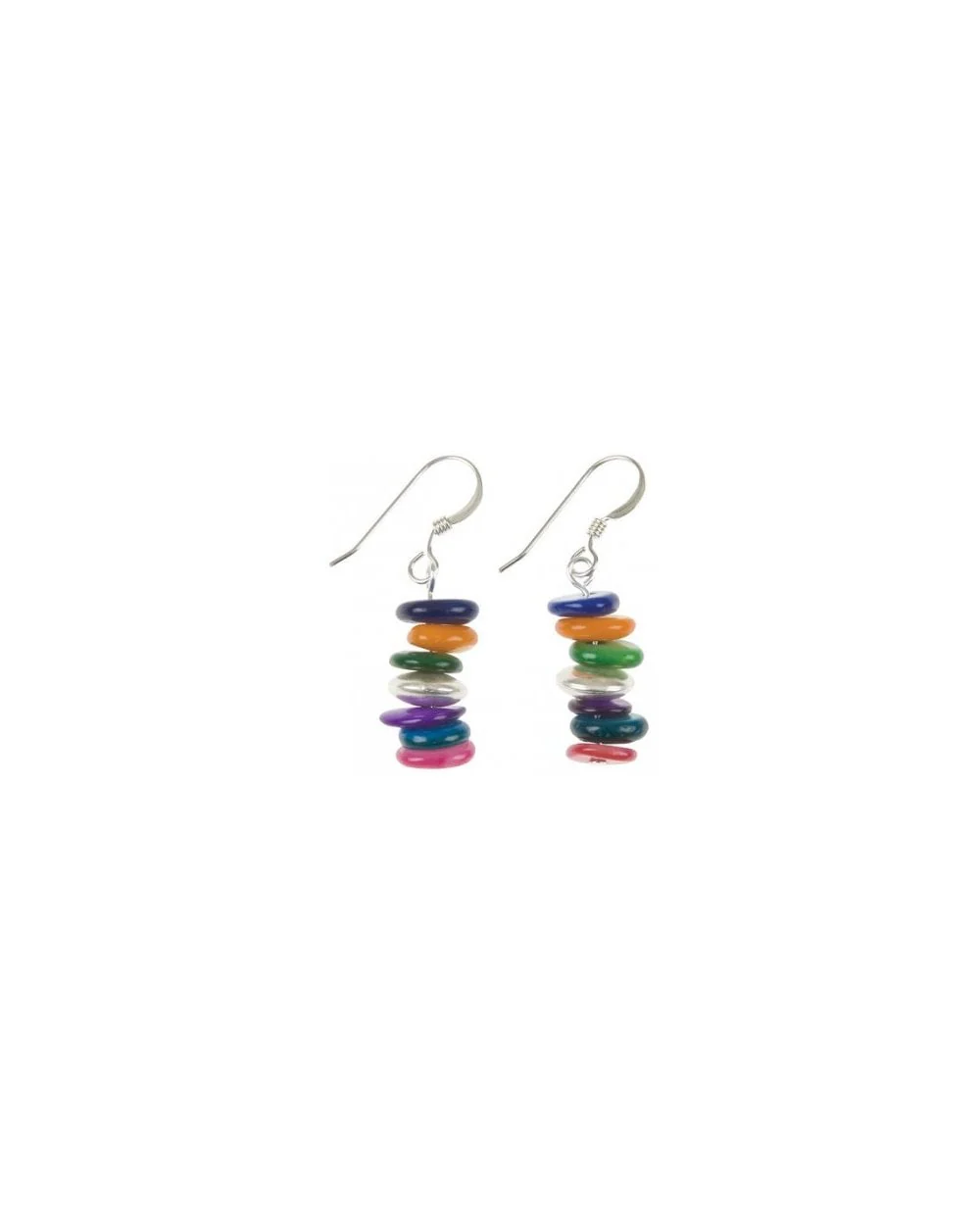 Rainbow Shell Earrings