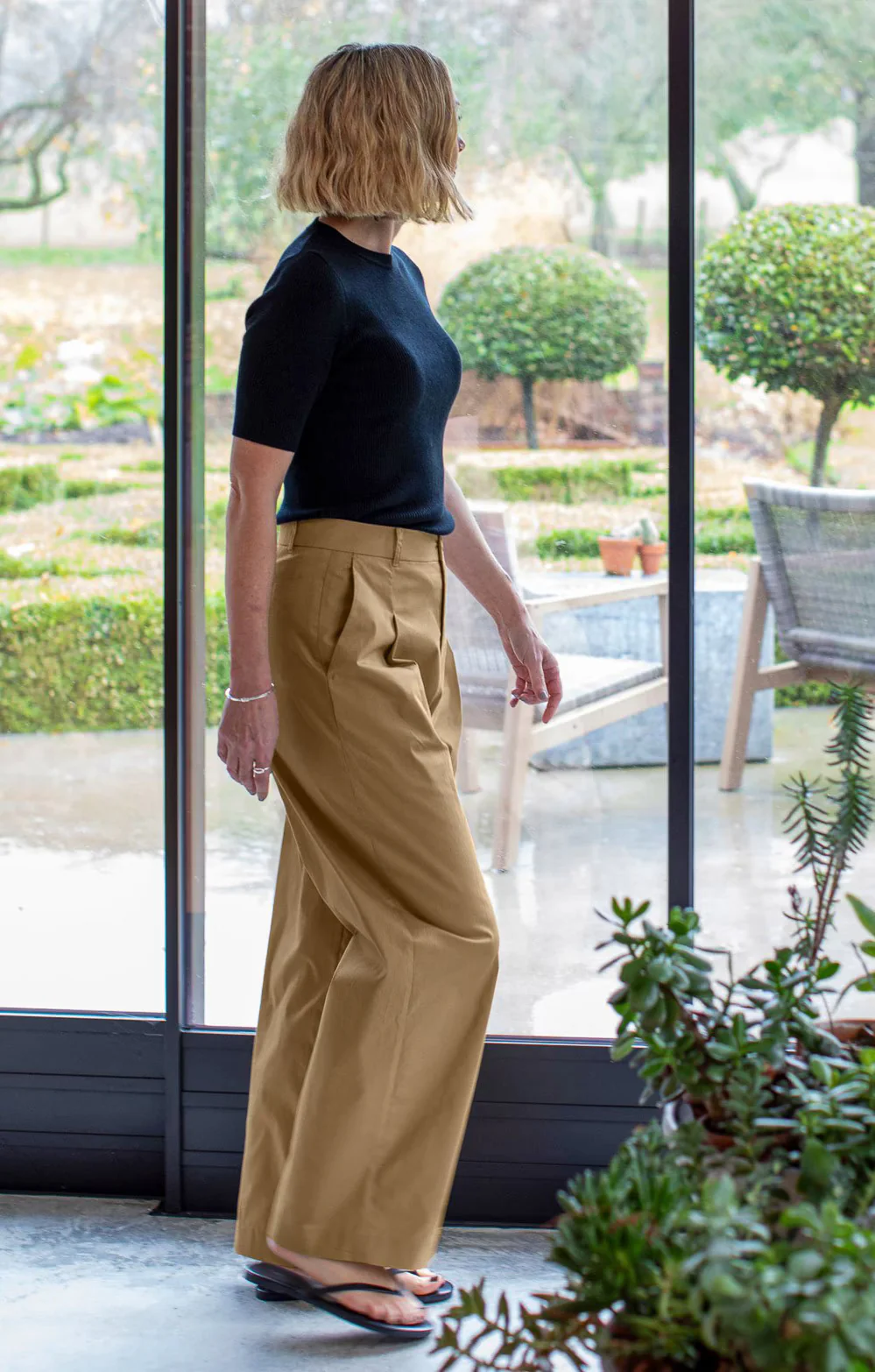 AMELIA TROUSER DARK BEIGE M/L - Image 6