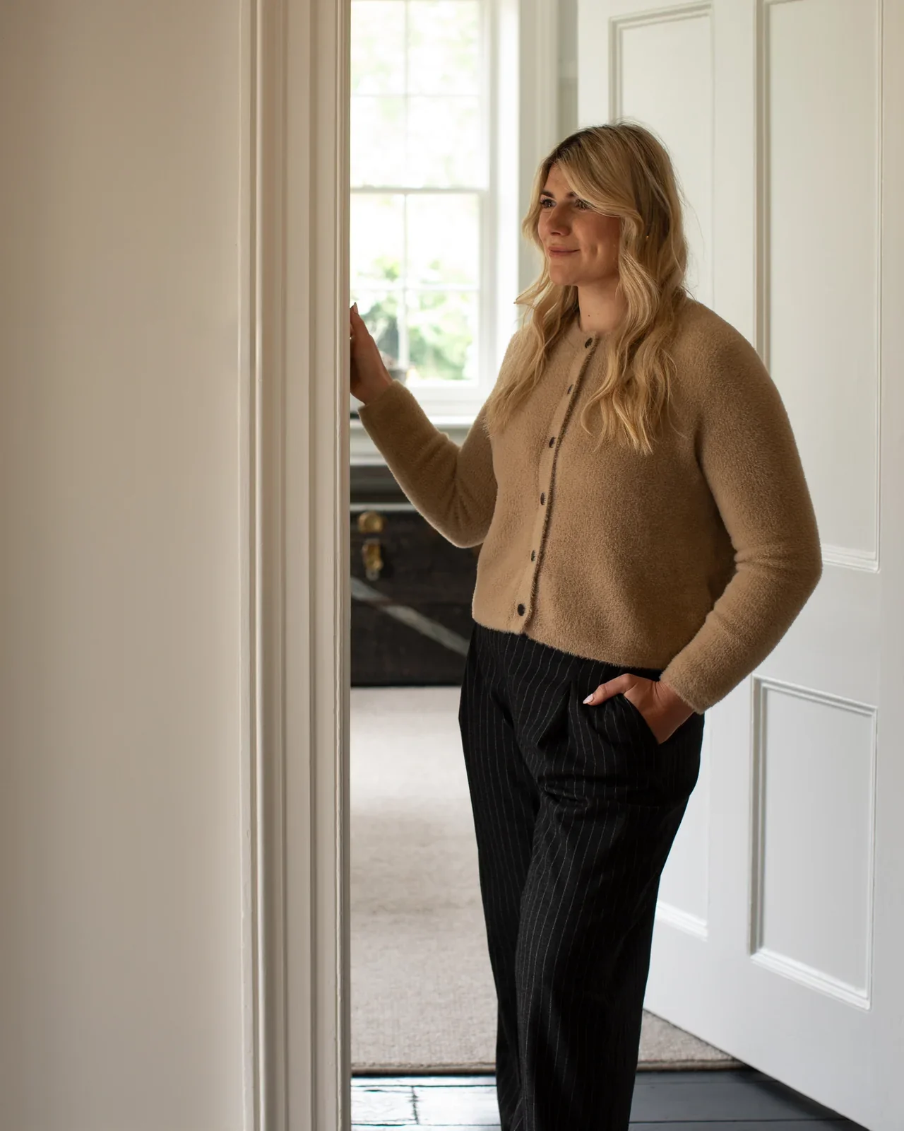 Mary Cardigan Light Tan - Image 4