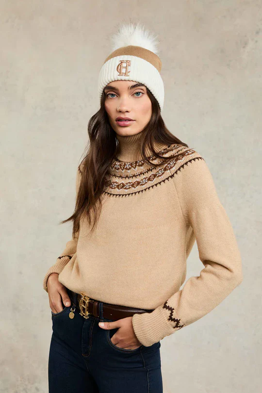 Chelsea Bobble Hat -  Camel - Image 2