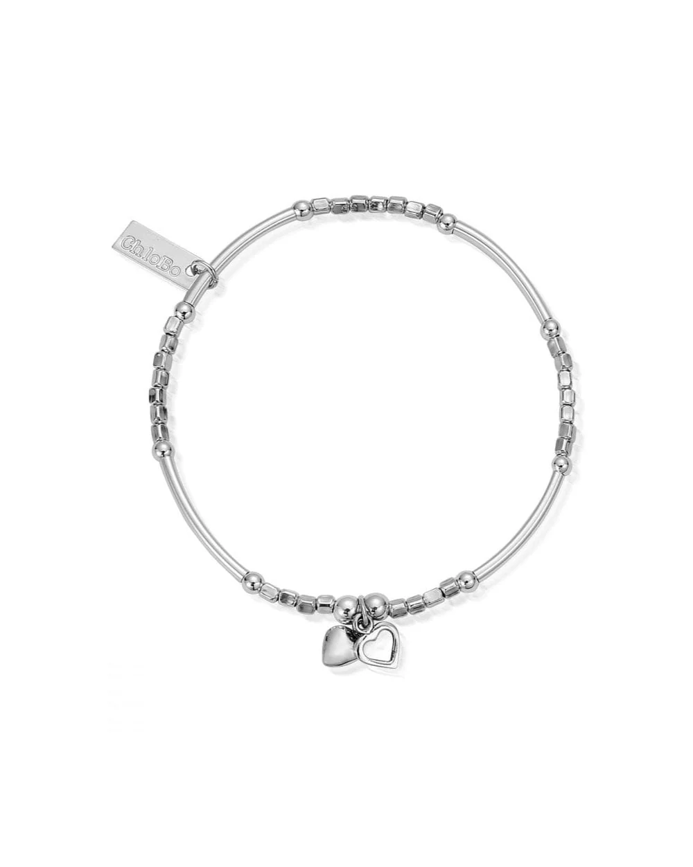 Mini Noodle Cube Double Hearts Bracelet - Image 2
