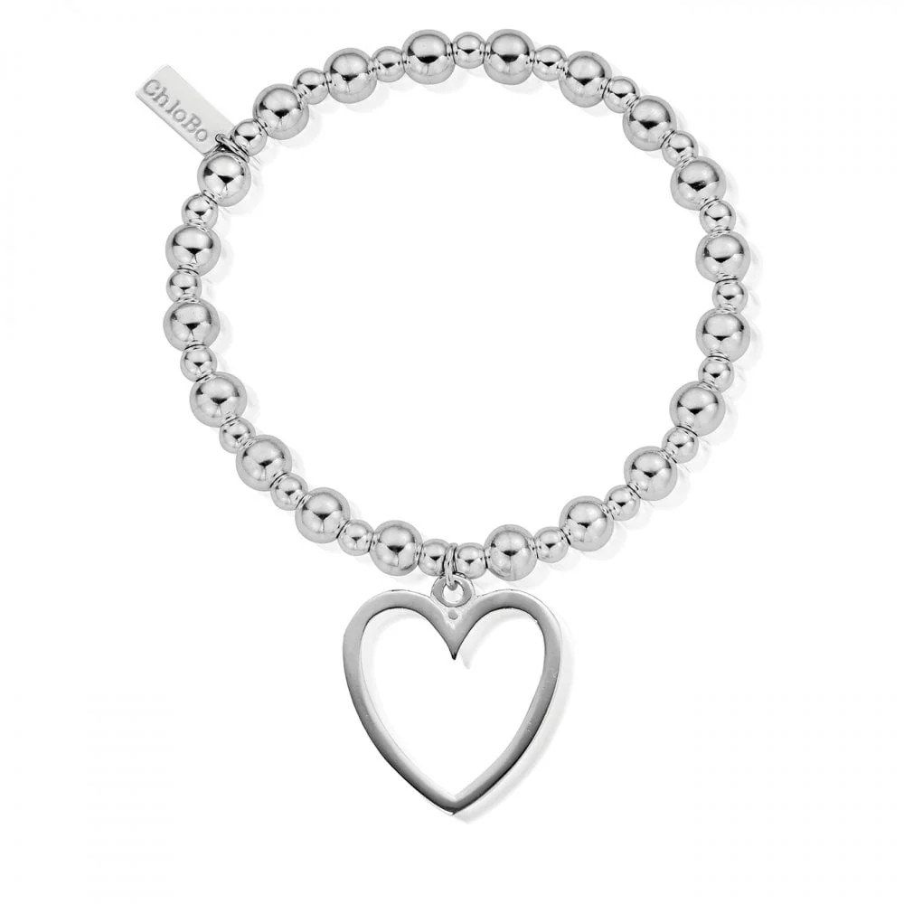 Mini Small Ball Open Heart Bracelet SBMSB033