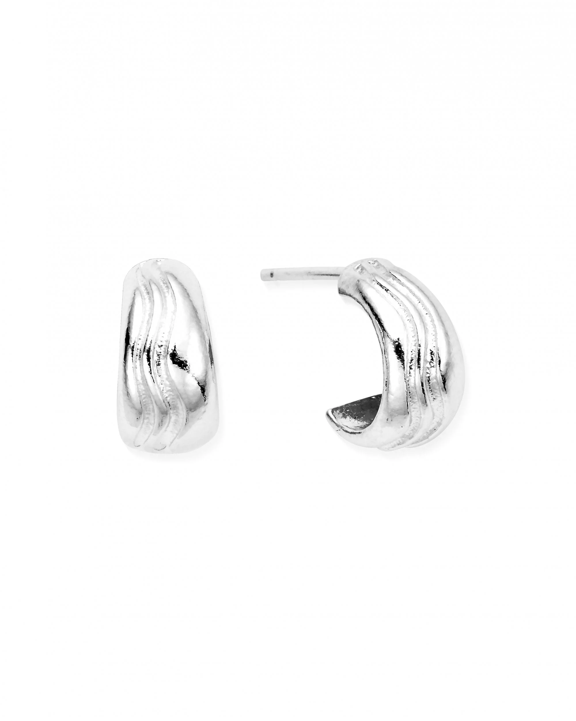 Waves Huggie Hoops