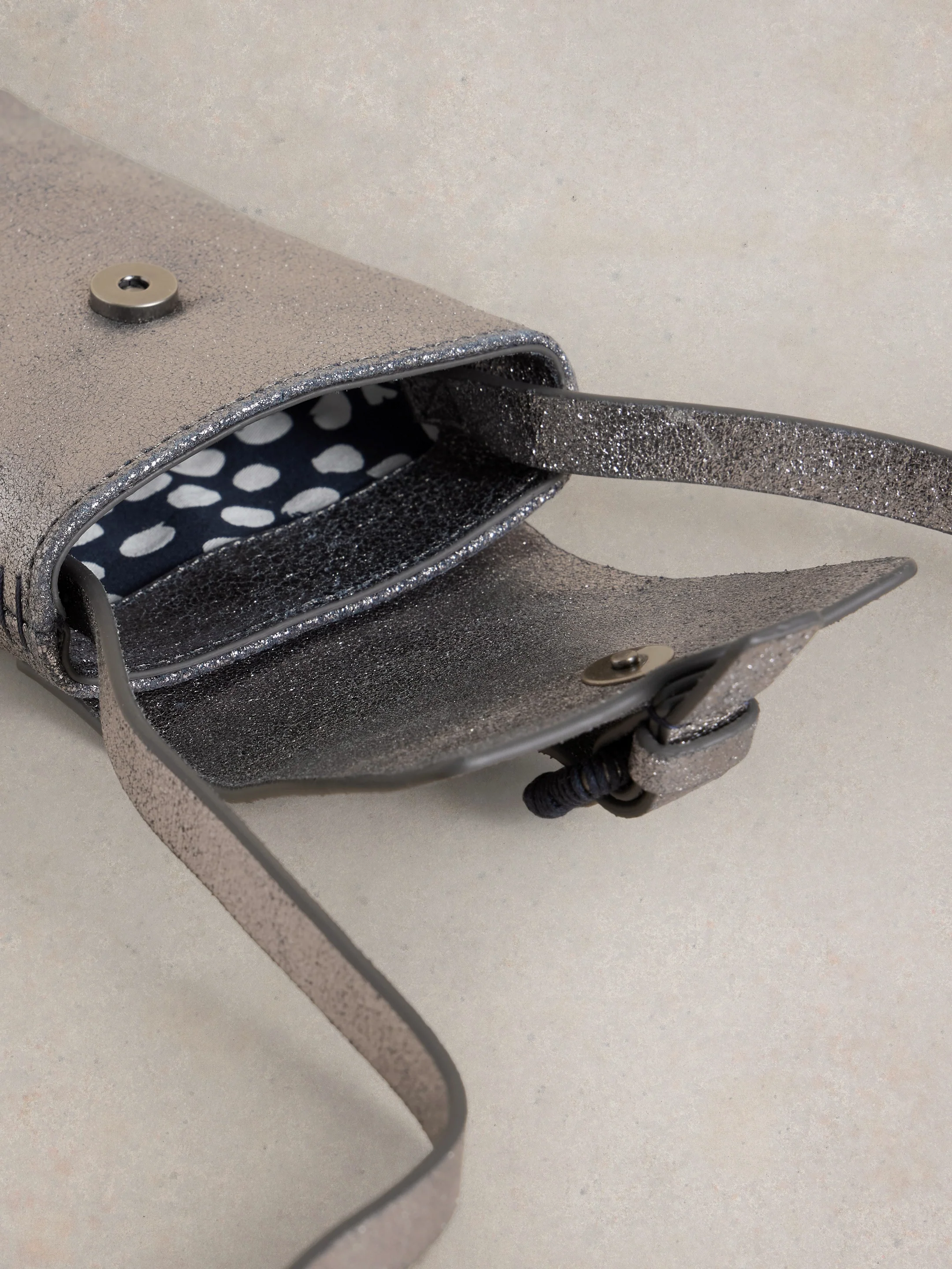 Clara Buckle Leather Phone Bag - Image 8