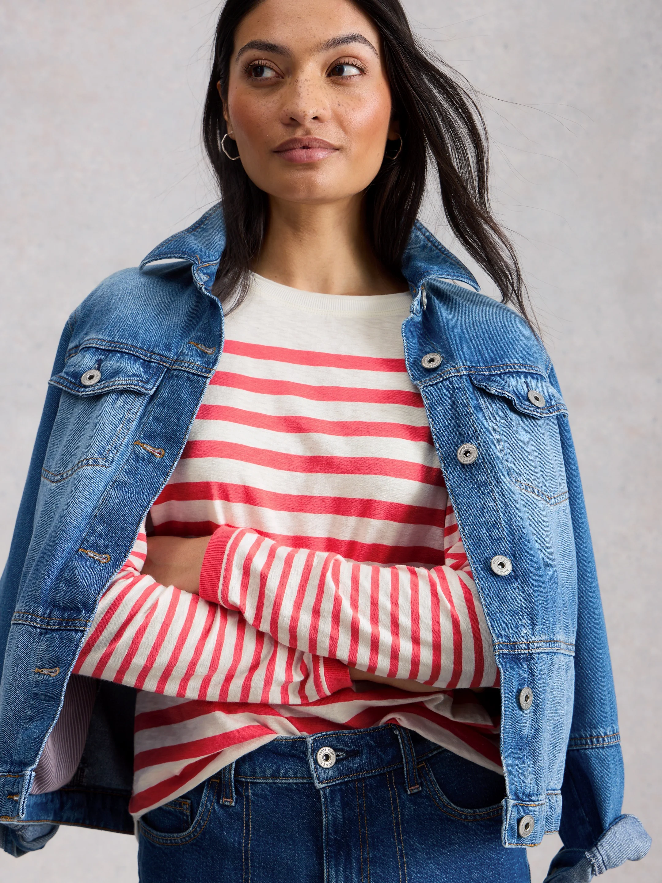 Clara Long Sleeve Stripe Tee - Image 2