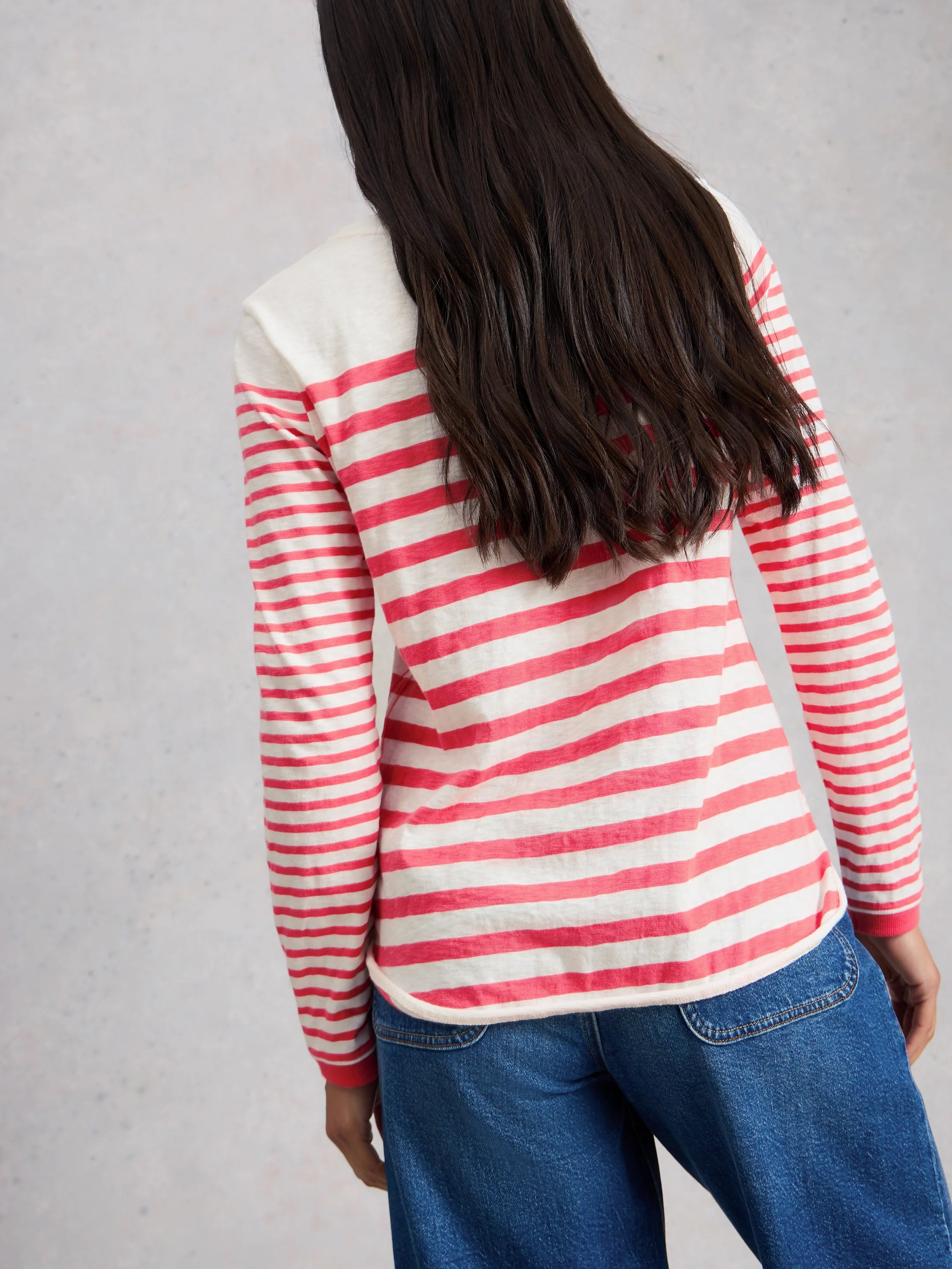 Clara Long Sleeve Stripe Tee - Image 3