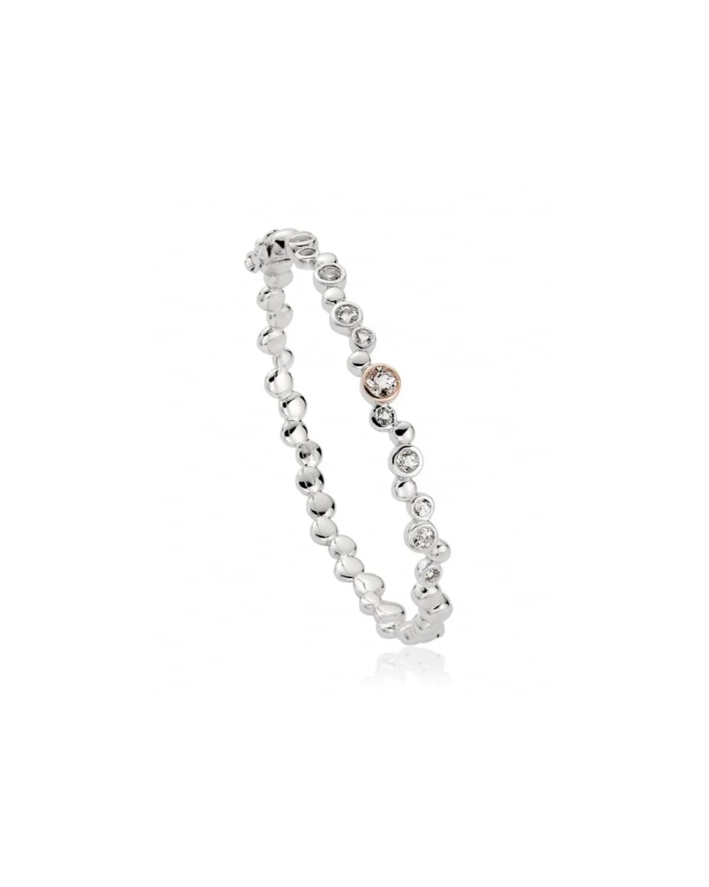 Clogau Celebration Sterling Silver Bangle with Topaz