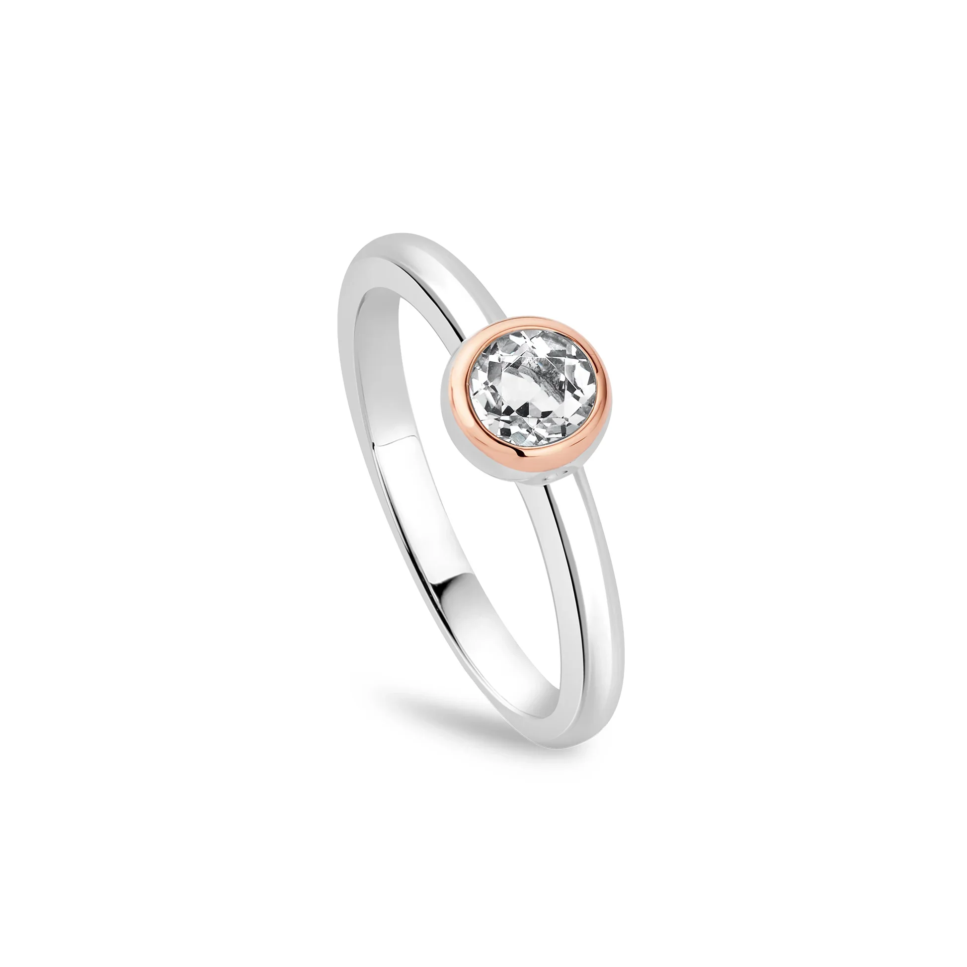Clogau Celebration Sterling Silver Single Stone Ring with Topaz