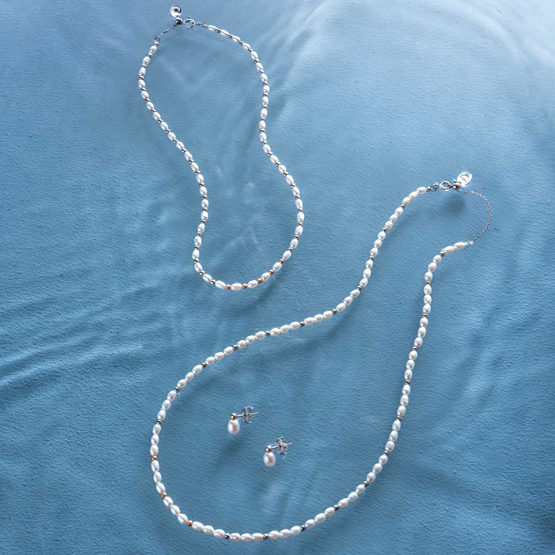 Nature's Wonder Sterling Silver Beachcomber Choker with Pearls - Image 2