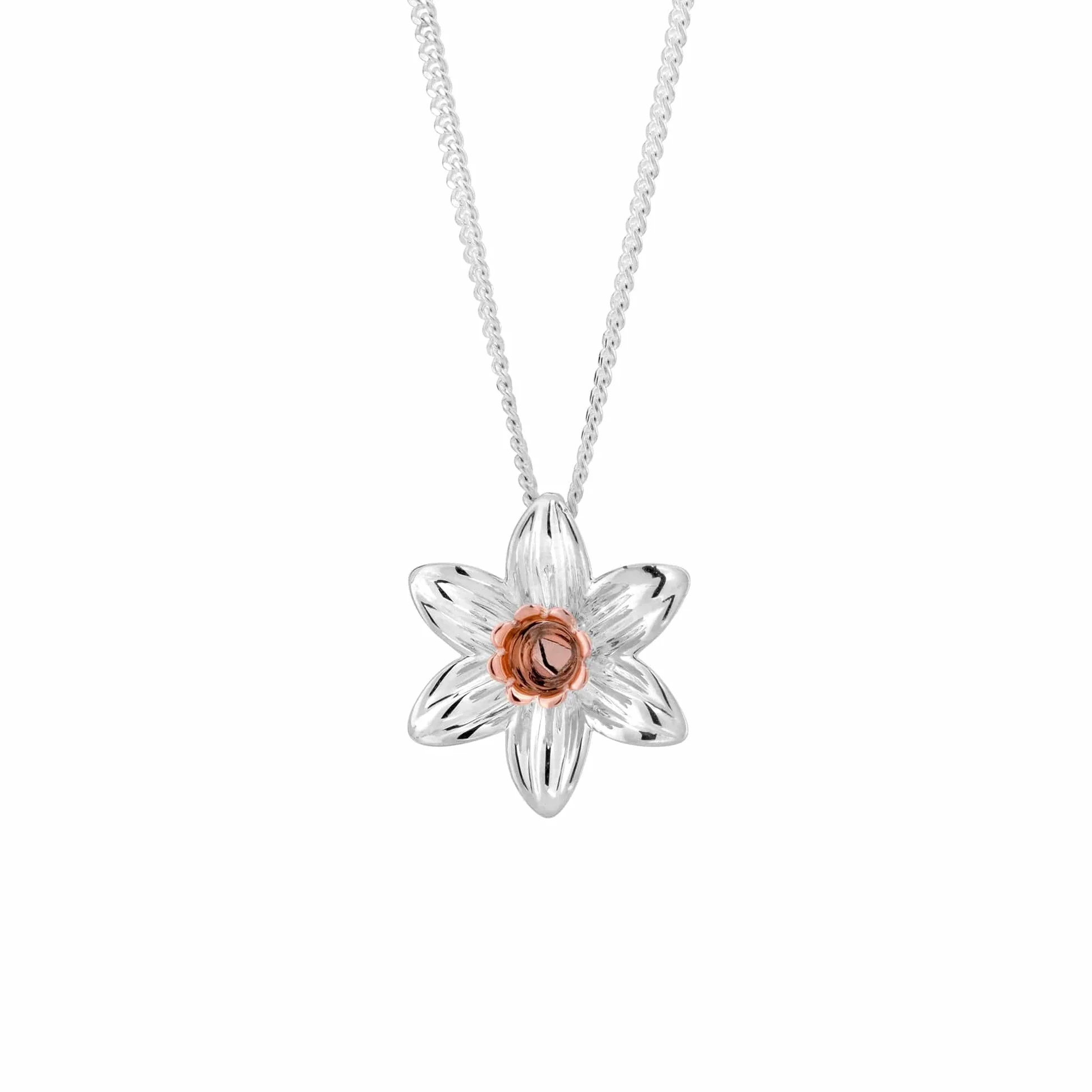 Nature's Wonder Sterling Silver Daffodil Pendant - Image 3