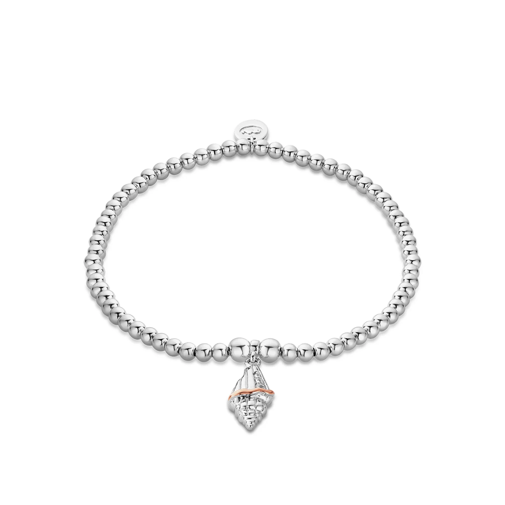 Nature's Wonder Sterling Silver Seashell Bracelet with Topaz