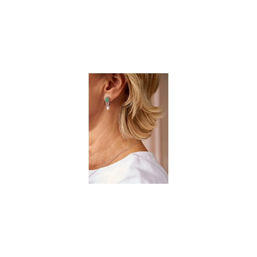 Queens Jubilee Superbloom Aventurine Earrings - Image 2