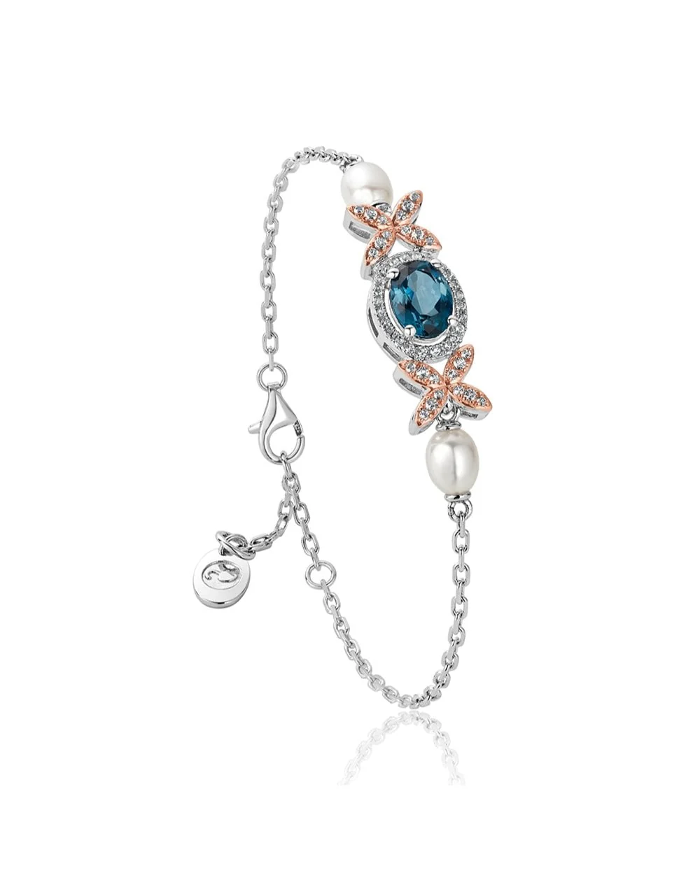 Queens Jubilee Superbloom London Blue Topaz Bracelet