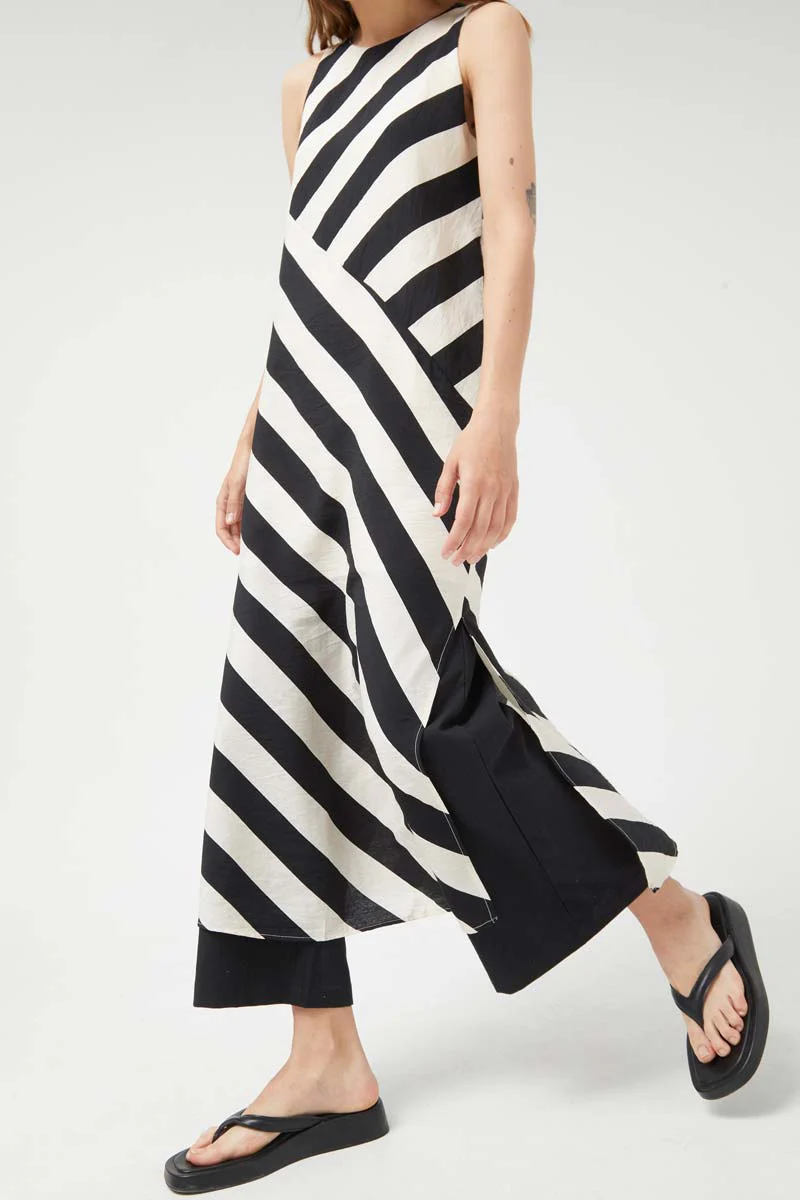 Cruela Long Striped Dress - Image 4
