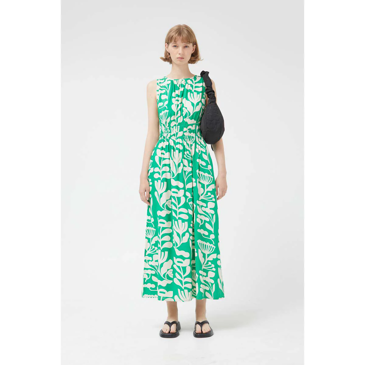 Hortencia Floral Sleeveless Long Dress