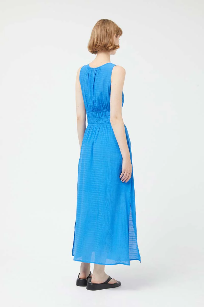 Long Blue Sleeveless Dress - Image 2