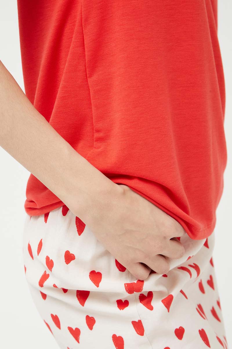 Red V-Neck Top - Image 3