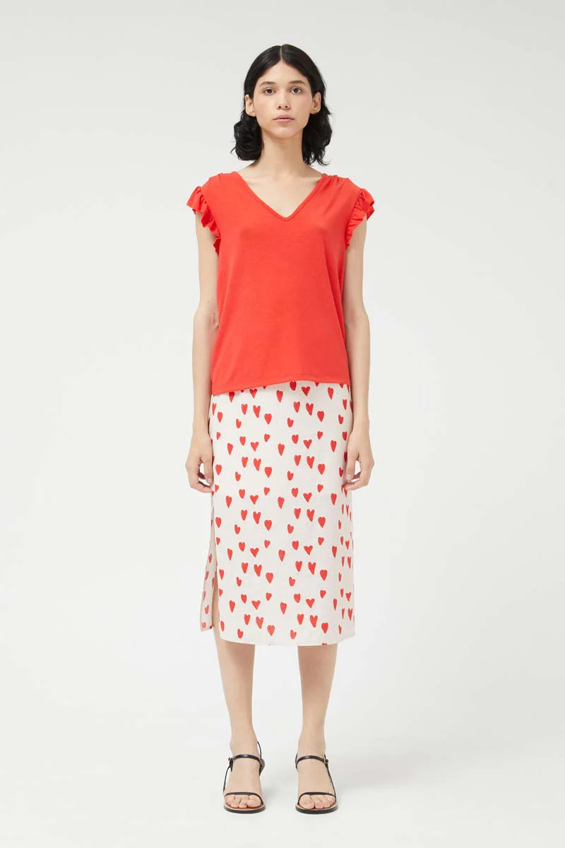 Red V-Neck Top - Image 4