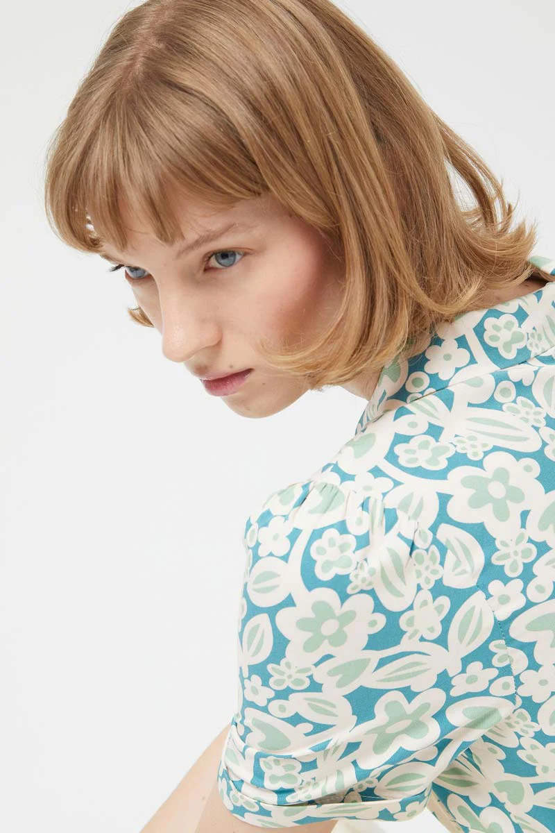Swamp Floral Shirt Midi Dress - Image 4