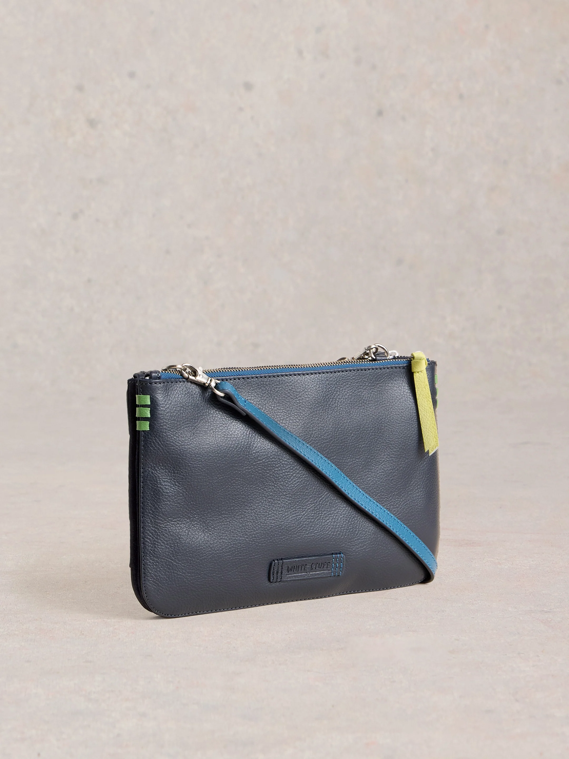 Connie Double Pouch Crossbody - Blue Multi - Image 2