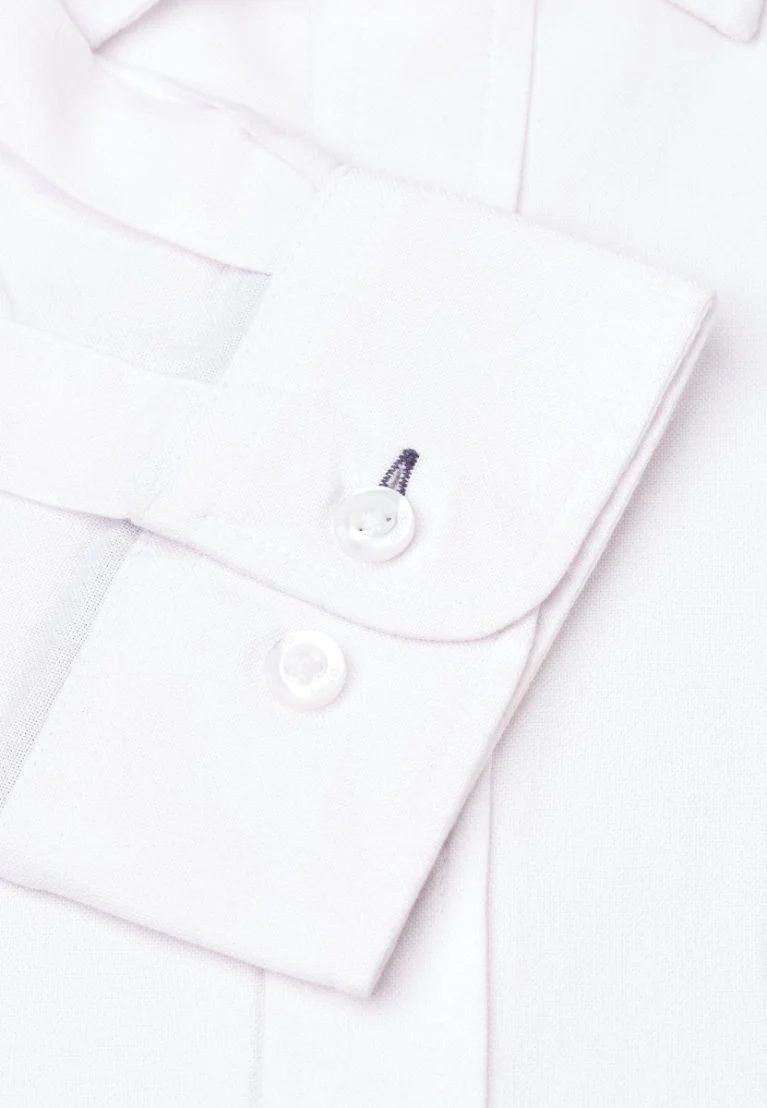 Regular Fit White Cotton Oxford Shirt - Image 2