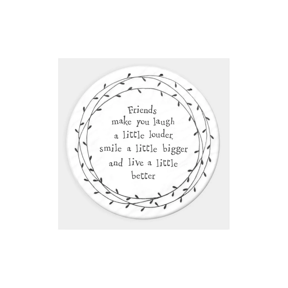Leaf Coaster - Friends Laugh Louder