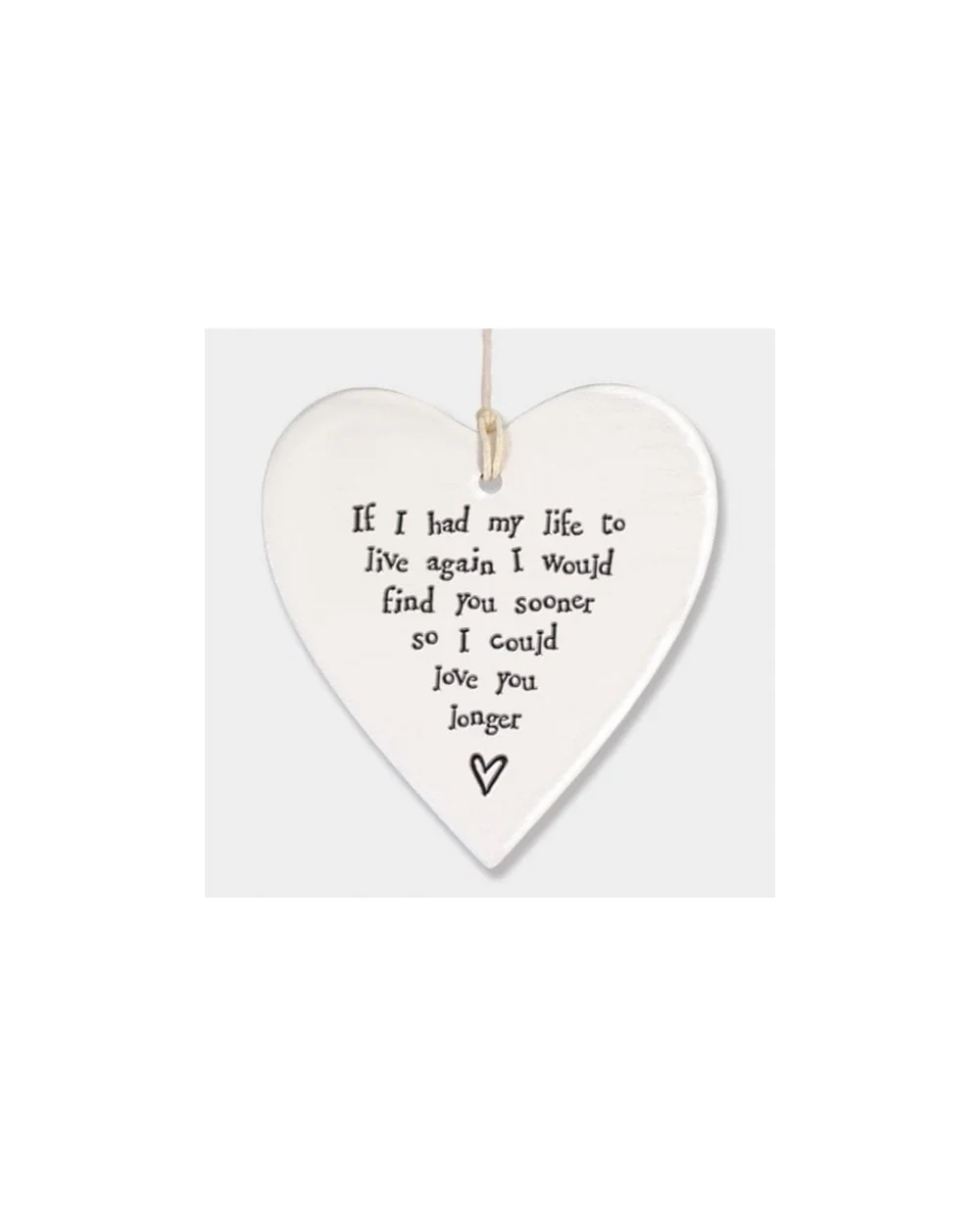 Porcelain Round Heart - If I Had My Life Again