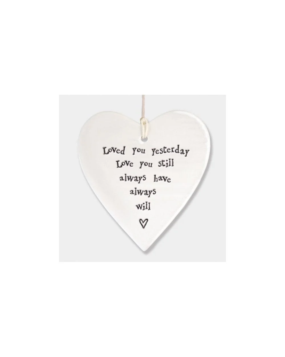 Porcelain Round Heart - Loved You Yesterday