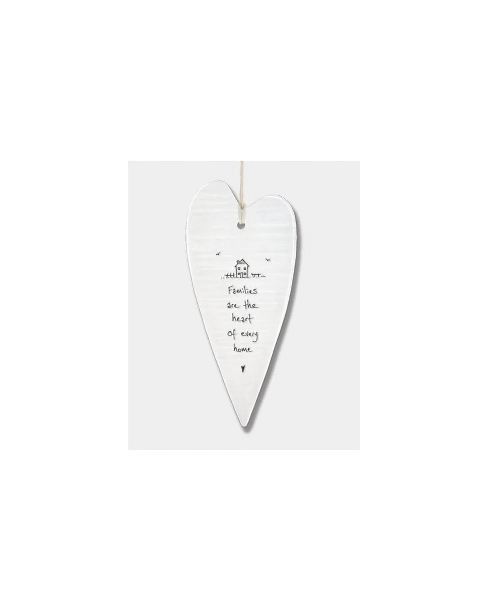 Wobbly Long Heart - Families Are The Heart Of Every Home