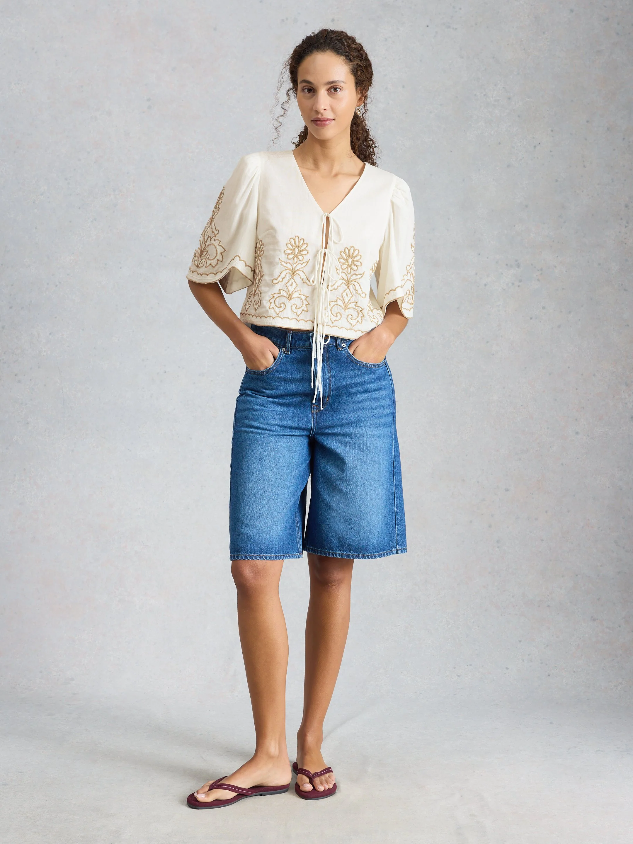 Erin Tie Front Top - Image 2
