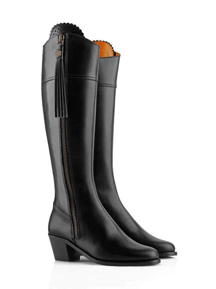 Women's Regina Leather Heeled Boots (Regular Fit) - Image 10