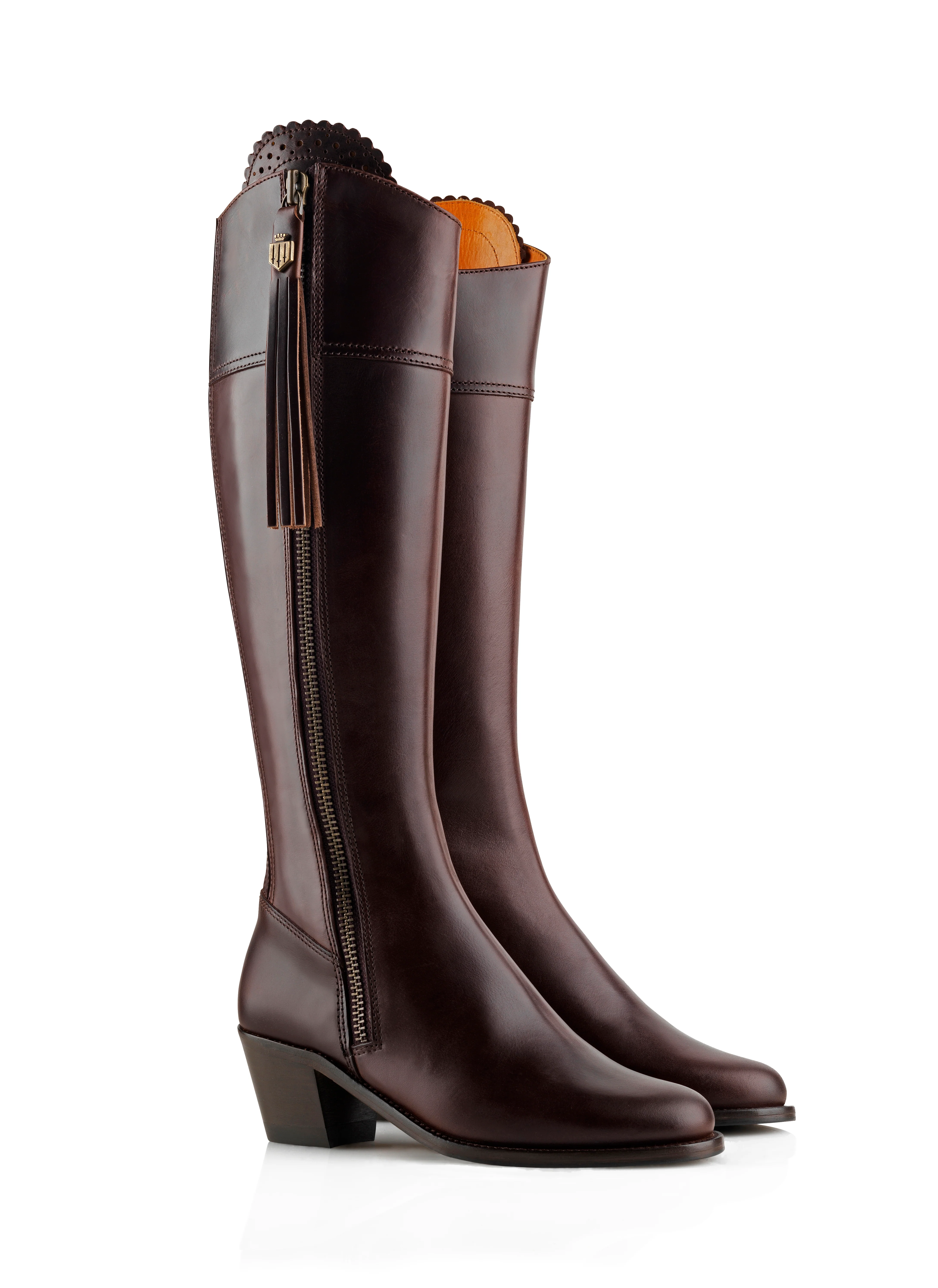 Women's Regina Leather Heeled Boots (Regular Fit) - Image 6