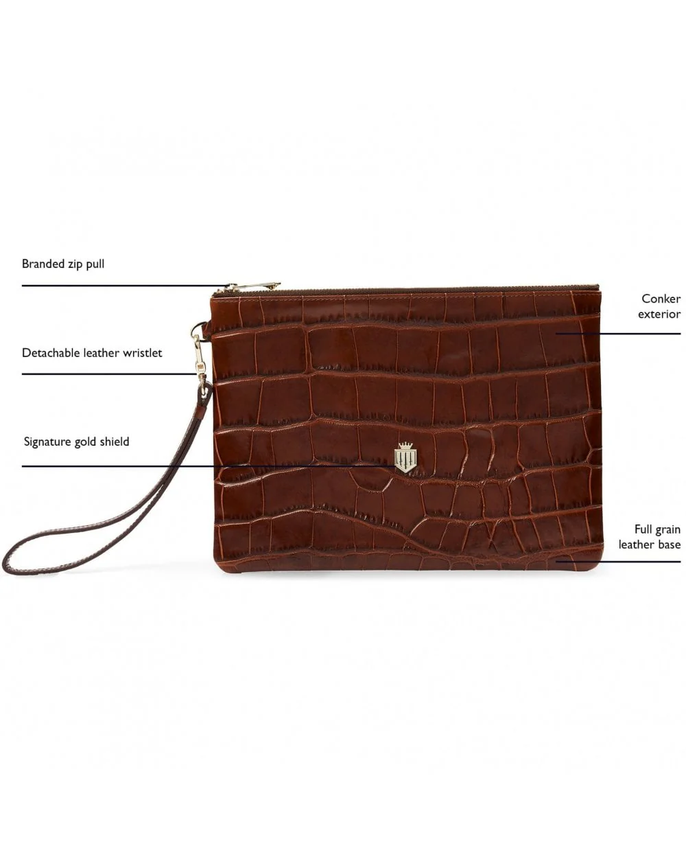 Highbury Leather Clutch Bag - Image 4