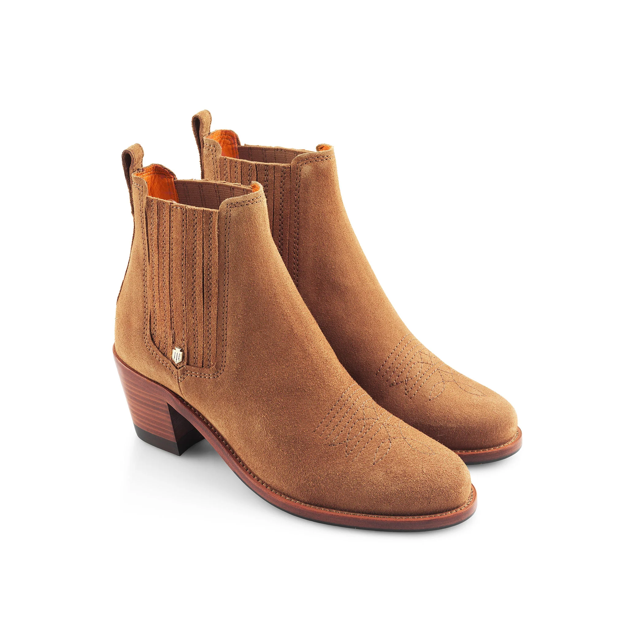 Rockingham Suede Heeled Ankle Boots